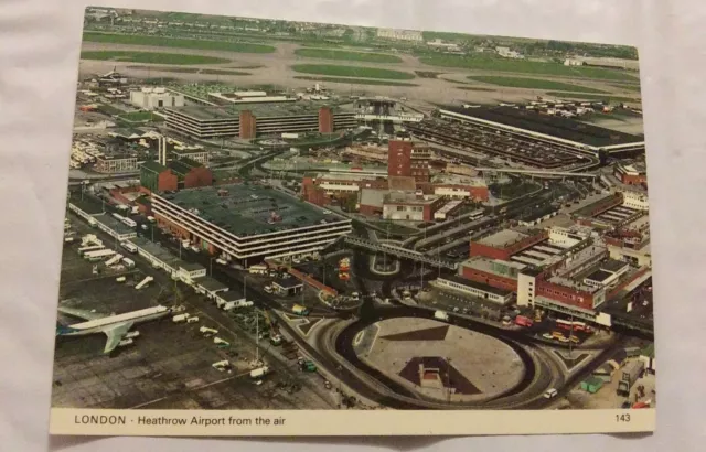 London Heathrow Airport From The Air Unposted Postcard Charles Skilton Postcard