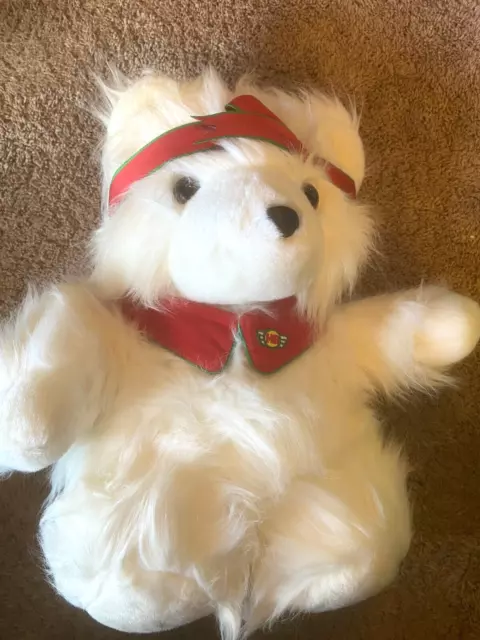 Vintage 1987 Dayton Hudson Mrs Santa Bear Aviator Pilot Christmas Plush RARE