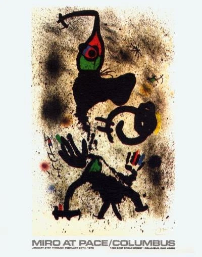 Joan Miro 1979 At Pace/columbus (vertical) Offset Lithograph Edition of 2000