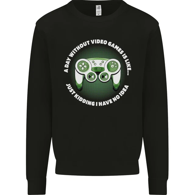 Without Video Games Funny Gaming Gamer Mens Sweatshirt Jumper