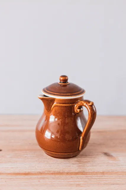 Jolie Petit Pot Ancien Type Théière / Crémier en Céramique Style Bistrot Vintage
