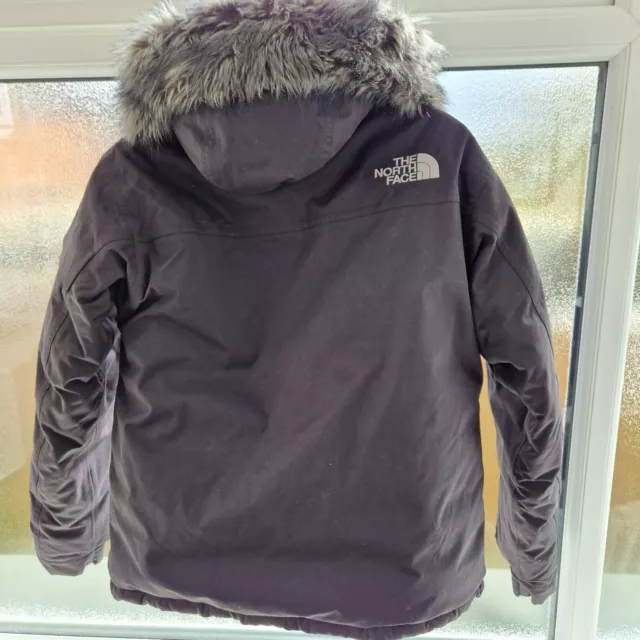 THE NORTH FACE ICE Black Small Parka 2007 Jacket Goose Down Faux Fur ...