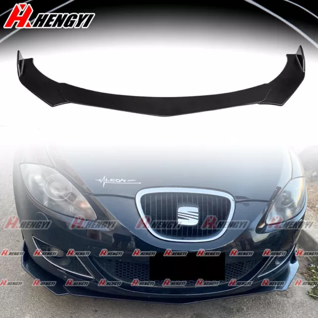 Pour Seat Leon Spoiler Lèvre Lame Inférieure Pare-Choc Avant Noir Brillant 05-12