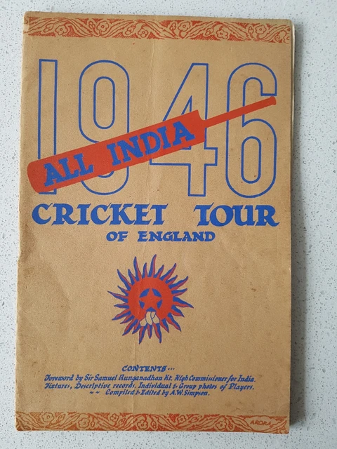 1946 All India Cricket Tour to England Official Programme