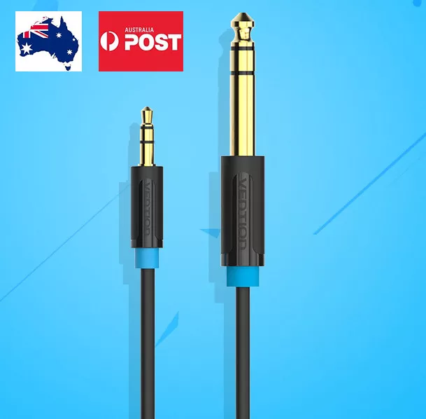 3.5mm Jack Plug To 6.5mm Jack Adapter Male To Male Audio Cable AU 1m 2m 3m 5m