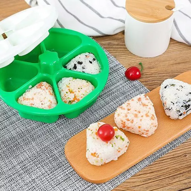 6 Holes Sushi Mold Onigiri Rice Ball Food Press Triangular Sushi Maker MoCA