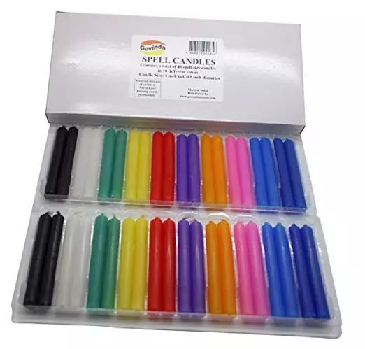 Govinda - Spell Candles (40 Candles) - 4" x 1/2"