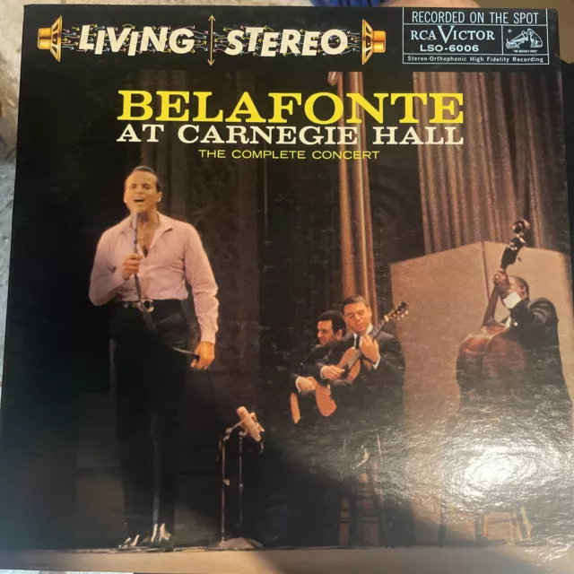 HARRY BELAFONTE &amp;BELAFONTE At Carnegie Hall&amp;quot; 2 Lp Living Stereo Set Vg+ ...