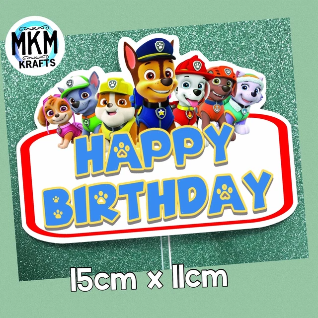 HUSZZM 2 Pezzi Cake Topper Happy Birthday Blu Rosa Decorazione