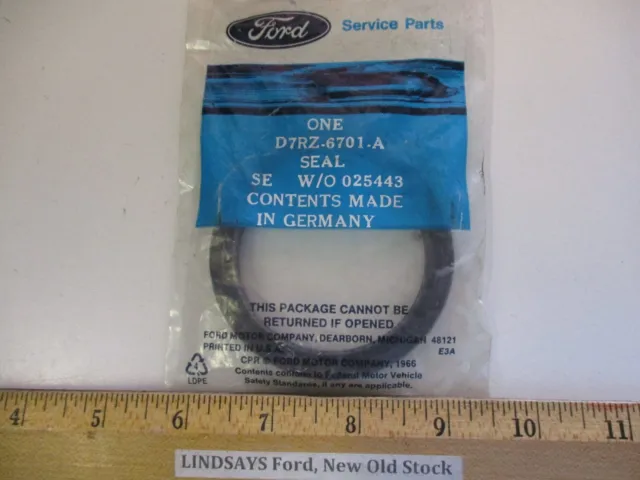 Ford Unopened 1974/1989 6 Cyl 2.8L & 2.9L Engine "Seal" (Crankshaft Rear Oil)