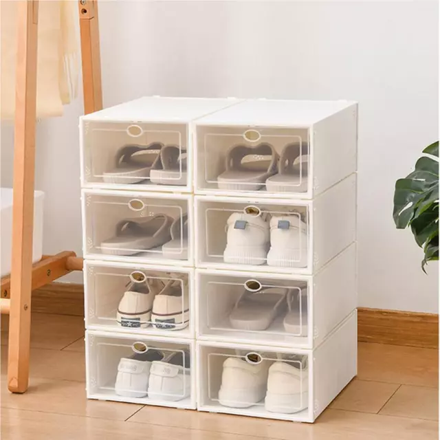 Stackable Shoe Boxes For Easy Sorting And Ample Spaces Highly Compatible