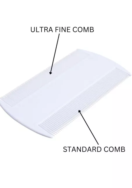 Fine Tooth Nit Comb Double Sided Head Pet Fur Hair Lice Flea Egg Removal Brush 2