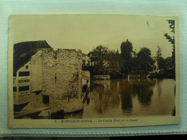 Cpa Montargis La Vieille Tour Et Le Canal