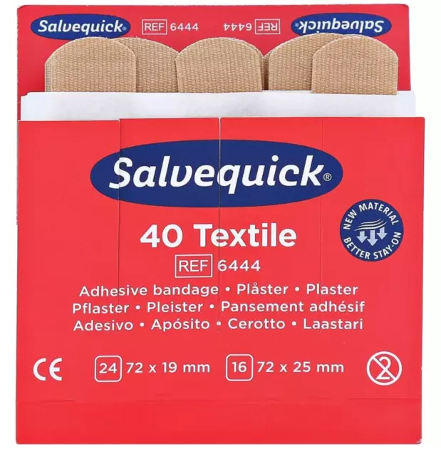 Pflaster für Salvequick® Pflasterstrips 6444 /Elastische Pflasterstreifen 40Stk.