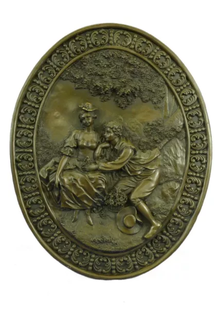 Couple Victorian Style a pair of bronze figurative Relief For Wall Statue Deal