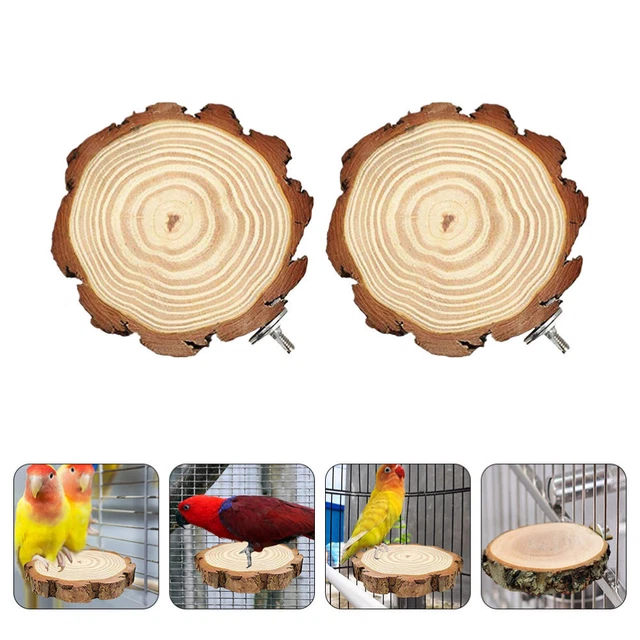 2 Pcs Papagei Stehbrett Vogelkäfig-Plattform Papagei Gestreifter Barsch
