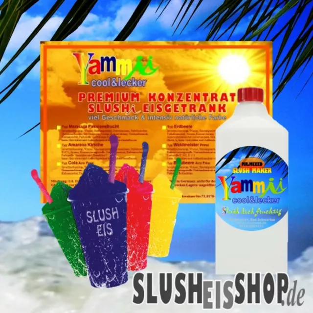 Slush Sirup KIRSCHE 1 L Eis Konzentrat Slusheis Kanister Slushsirup ICE Yammii