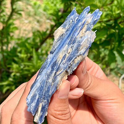 115g Rare! Natural beautiful Blue KYANITE with Quartz Crystal Specimen Rough