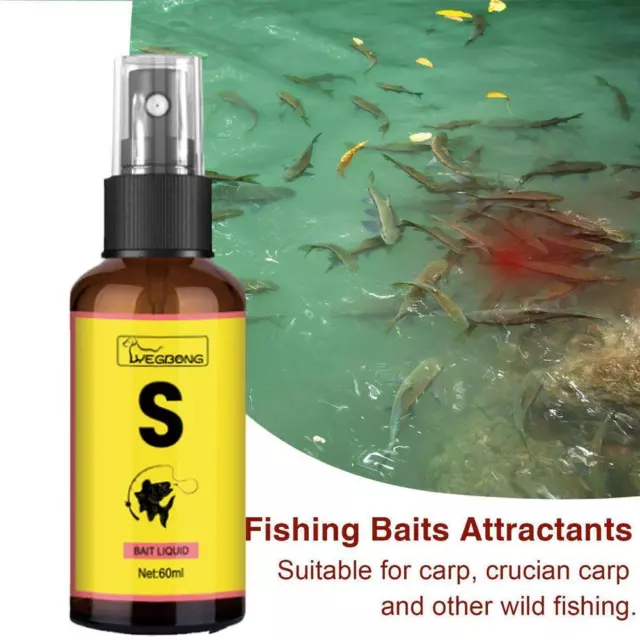 NATURAL FISH ATTRACTANT Scent For Baits 60ml Bottle D7 NEW A8A6