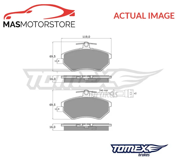 Brake Pads Set Braking Pad Front Tomex Brakes Tx 10-631 P New Oe Replacement