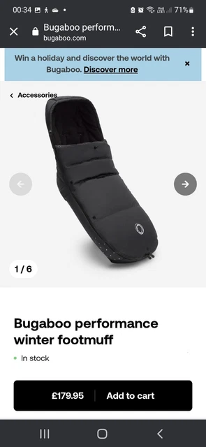 Manguito de alto rendimiento Bugaboo negro medianoche