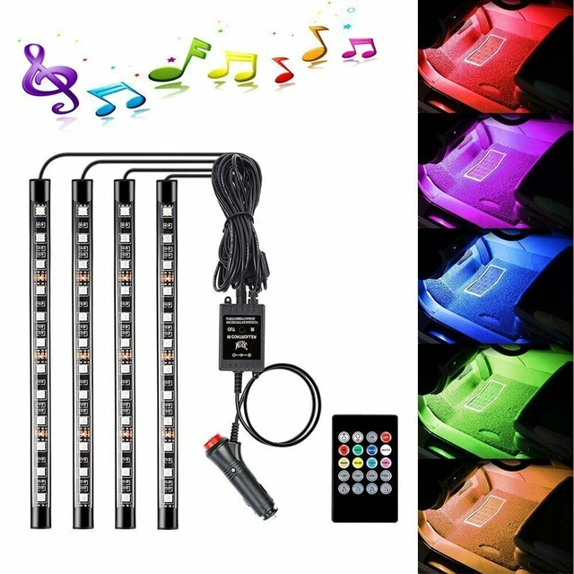 4x 9 12 LED RGB Color Interior Car Under Dash Foot Floor Seats Accent Lighting