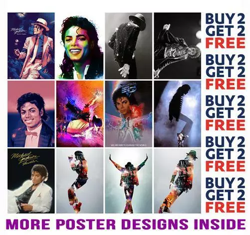 Michael Jackson Poster Art Prints A4 A3 Size - Buy 2 Get Any 2 Free