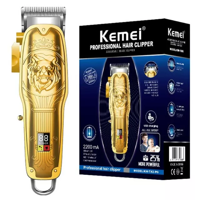 Kemei Professional Beard Hair Trimmer Cordless Electric Haircut Cutter KM-TM1970