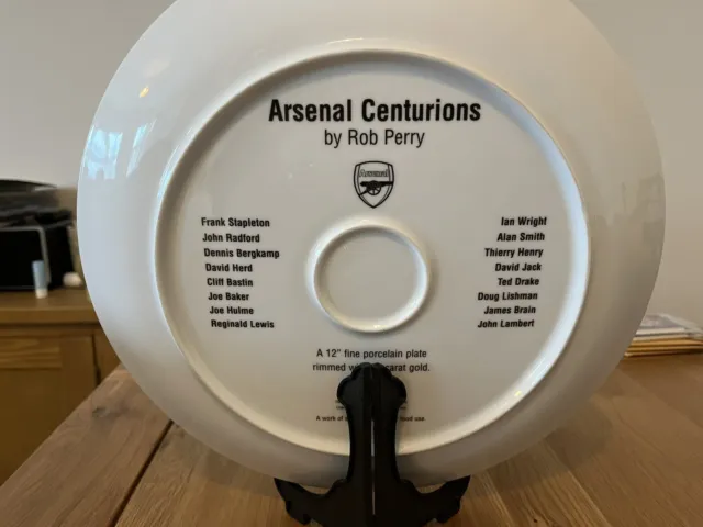 Danbury Mint  Very Rare  Arsenal  12 Inch  Collectors Plate THE CENTURIONS C.O.A 2