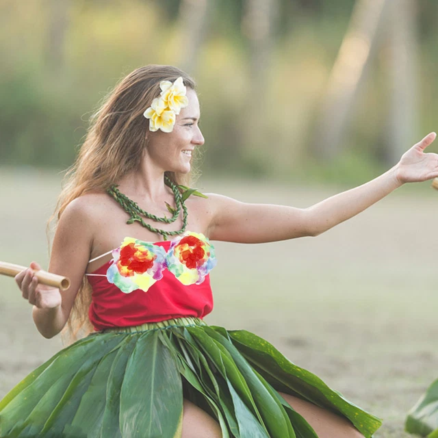 5pcs Hawaiian Leis Hawaiian Hula Jupe Hawaii Jupe 5