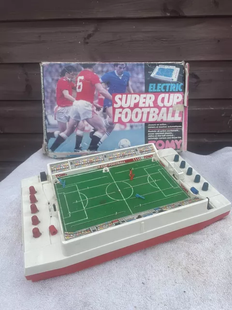 Genuine Vintage Tomy Supercup Football Electronic Game*Used*Boxed*Spares/Repairs