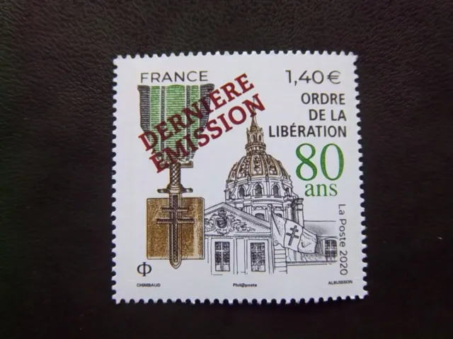 Timbre France 2021 Ordre de la libération 80 ans surchargés