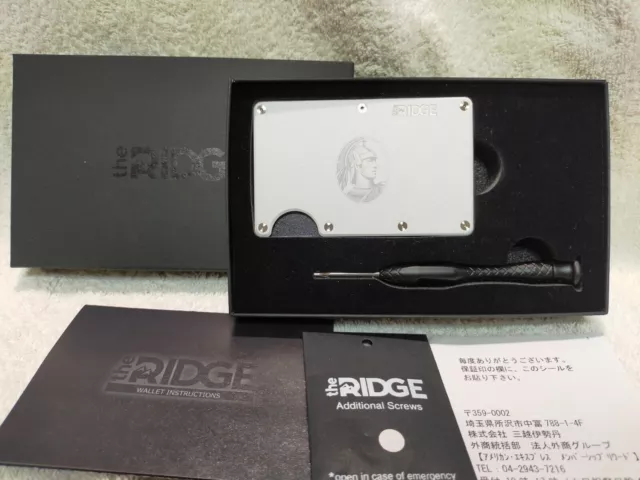 American Express AMEX Centurion The Ridge Alminium Wallet White NEW From JAPAN