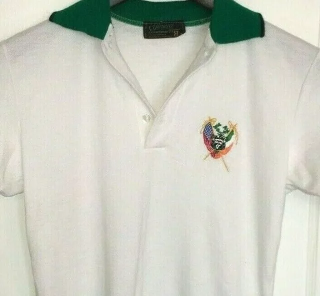 VTG Ancient Order of Hibernians Polo Shirt IRISH AMERICAN CATHOLIC Rare FLAG