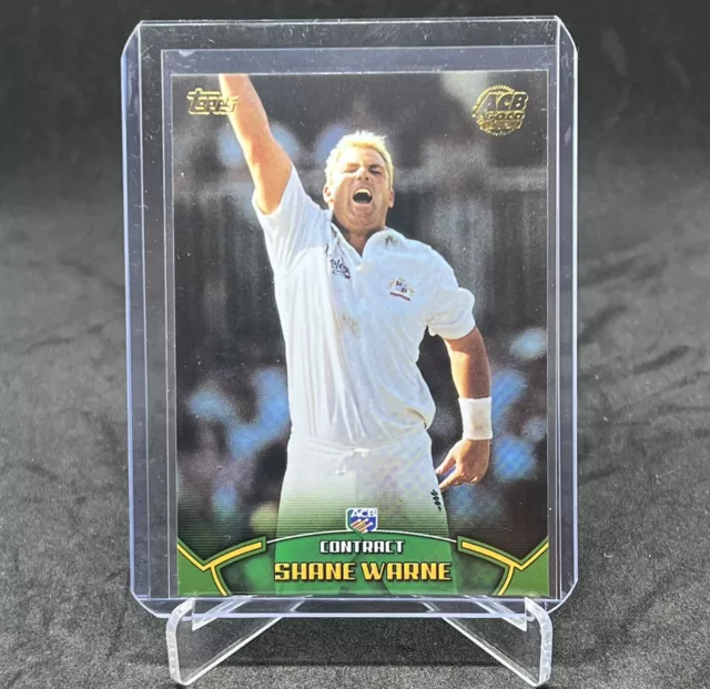 SHANE WARNE 2002 Topps ACB Gold Cricket Card Insert AUSTRALIA C23 Mint PSA