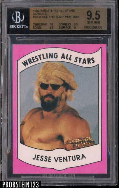 1982 Wrestling All Stars Series B Jesse The Body Ventura RC Rookie HOF BGS 9.5