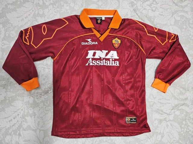 MAILLOT TRÈS RARE AS ROMA 🟠🟤 FLOQUÉ CHIVU 4# ANNÉE 2003/2004 – Quality Report Football