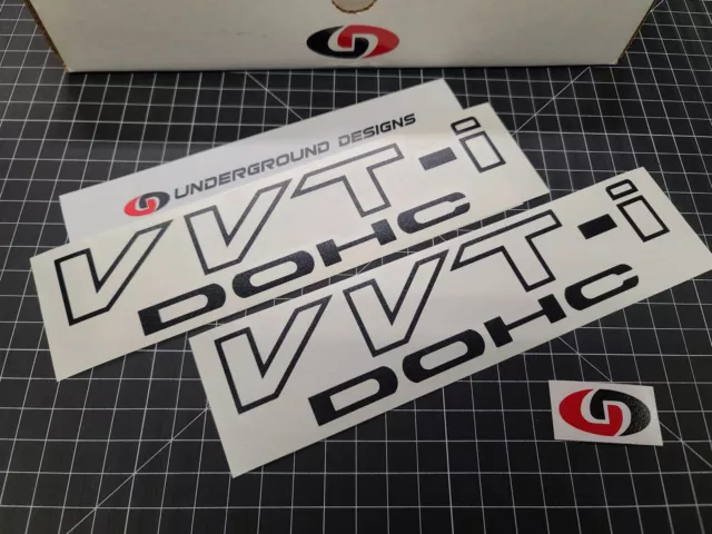VVT-i DOHC Decals (2pk) Side Fender Racing Stickers fits Toyota Celica Corolla S