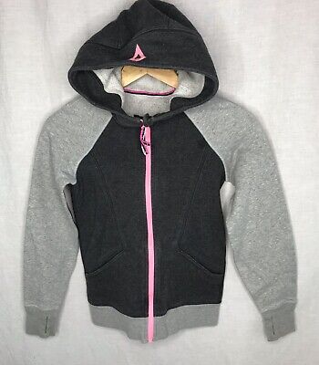 Ivivva By Lululemon Hoodie Jacket Girls Size 10 Full Zip Gray Fleece Sweatshirt