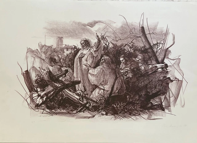 Pedro Annigoni (Milano, 1910- Florencia, 1988) Litografía Opera Firma 56 X 77CM
