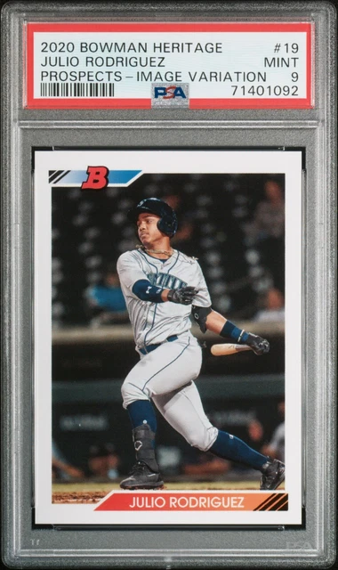 JULIO RODRIGUEZ 2020 Bowman Heritage Prospects Image Variation PSA 9 #BHP-19