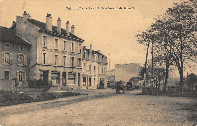 Cpa 54 Valleroy Les Hotels Avenue De La Gare