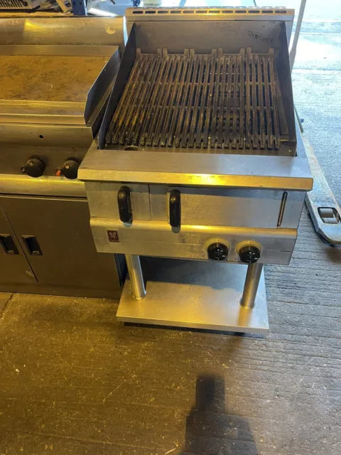 Falcon Commercial Heavy Duty Gas Charcoal Grill On Stand