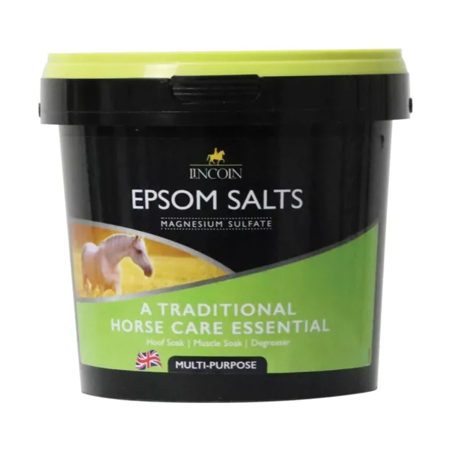 Lincoln Epsom Salts 1Kg - Hoof Tubbing, Muscle Soak, Degreaser