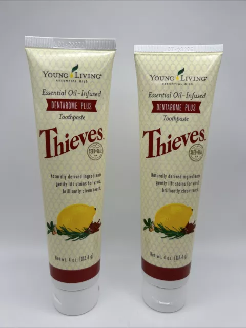 2 X Young Living Thieves AromaBright Toothpaste - TWO 4oz tubes New & SEALED