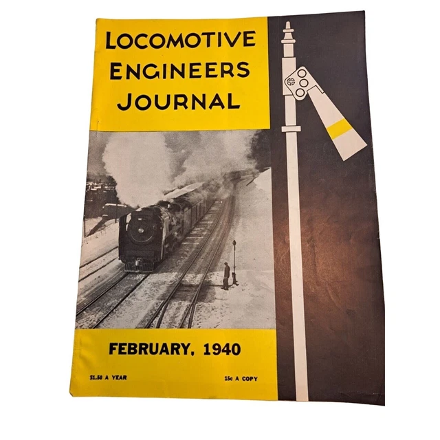Locomotive Engineers Journal Feb 1940 Magazine Brotherhood Train Railroad RR