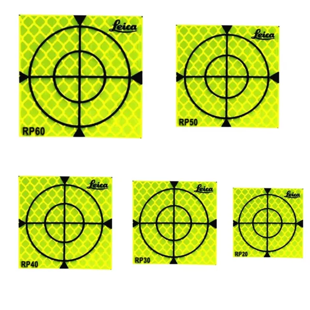 Target riflettenti Fluo rifrangenti adesivi 20/30/40/50/60mm con croce di mira 2