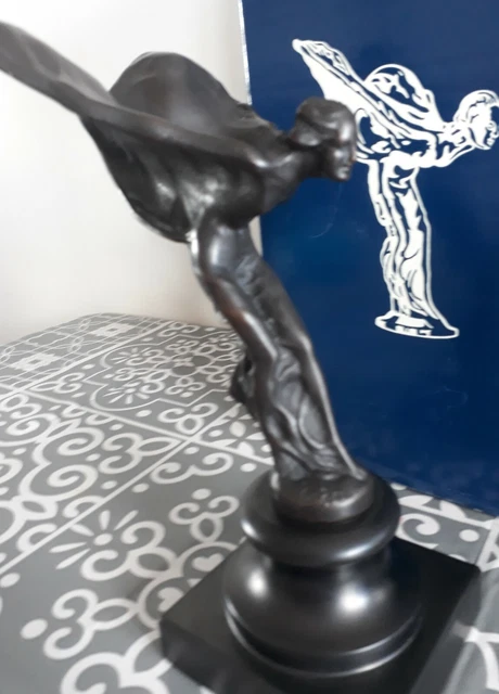 ROLLS ROYCE BRONZE Flying Lady Statue Spirit Of Ecstasy Anniversary ...