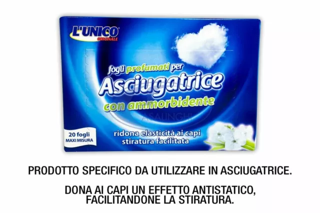 Panno Asciugatrice Set 20 Fogli Con Ammorbidente