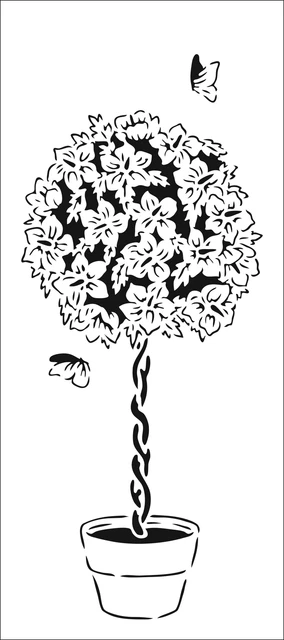 Plantilla Crafter's Workshop Slimline 4""X9""-Hibisco llorón TCW4X9-2336